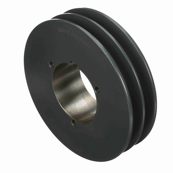 2 Groove Cast Iron Bushed Bore Multiple Sheave, 2B66Q
